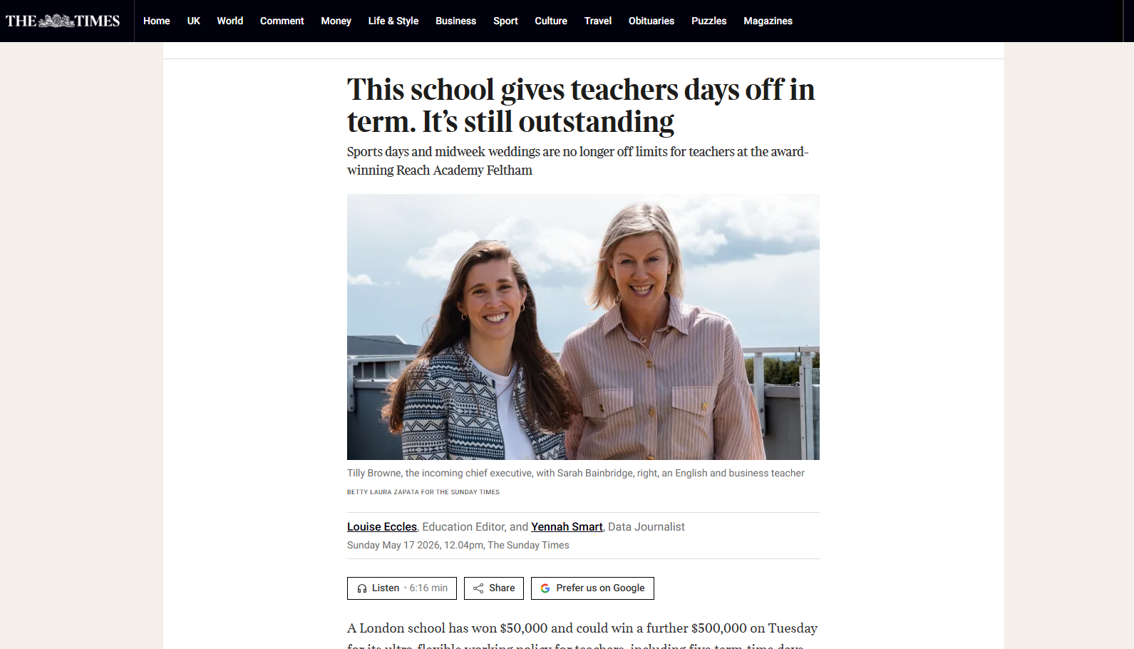 Flexible working at Reach Schools